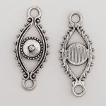 Pendente flor em metal N°075 Prata