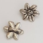 Amuleto de flor Metal N°083 Prata