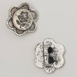 Pendente flor em metal N°084 Prata