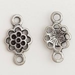 Pendente flor em metal N°086 Prata