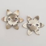 Pendente Flor Metal N°090 Prata Zamak