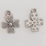 Pendente flor em metal N°091 Prata