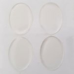10 Cabochões de resina auto-adesivos 18 x 25 mm Transparente