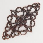 Pendente flor em metal N°096 Gravação em cobre