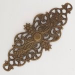 Pendente Flor em metal N°098 Gravação em bronze