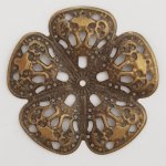 Pendente Flor em Metal N°099 Gravação em bronze