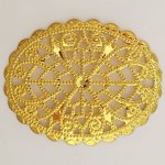 Pendente Flor em Metal N°103 Gravação a ouro