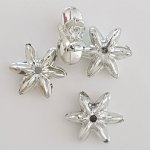 Pendente flor em metal N°110 Prata