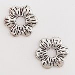 Pendente flor em metal N°113 Prata