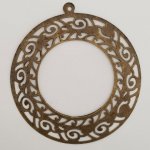 Pendente de flor em metal N°119 x 10 peças