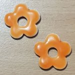 Flor Metal Esmalte 28 mm Laranja