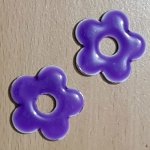 Flor Metal Esmalte 28 mm Roxo