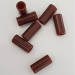 Tubo de pérolas castanho-escuro