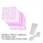 Conjunto de material de máscara Cor-de-rosa
