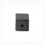 10 Contas de madeira cubo / quadrado 10 mm preto
