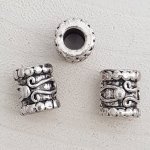 Conta tubular prateada N°05
