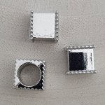 Conta tubular prateada N°13