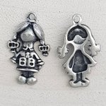 Pendente para criança N°51 Menina Prata