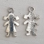 Pendente para criança N°56 Menina Prata