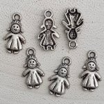 Pendente para criança N°58 Menina Prata