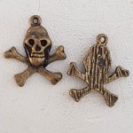 Pendente caveira e ossos cruzados N°13