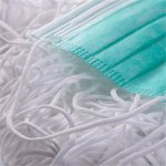 Máscara elástica Poliéster redondo 3 mm Branco x 25 metros