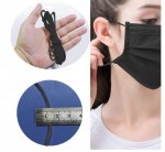 10 metros Máscara elástica Poliéster redondo 2,5 mm Preto