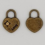 Amuletos coração N°14 B e Strass