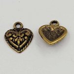 Amuletos em forma de coração N°30 Gold