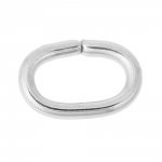 10 Anéis de junção ovais abertos 07 X 5 mm Aço inoxidável