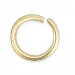20 Anéis de junção abertos 03 mm Aço inoxidável banhado a ouro