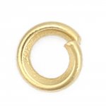 20 Anéis de junção abertos 03 mm Aço inoxidável banhado a ouro n.º 02