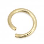 2 Anéis de junção abertos 05 mm Aço inoxidável banhado a ouro N°02