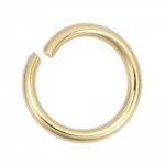 20 Anéis de junção abertos 06 mm Aço inoxidável banhado a ouro
