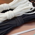 Elástico Poliéster Nylon Plano 4 mm preto por metro