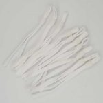 10 fitas de cordão elástico branco com fivela ajustável para fixação da máscara. N°02.