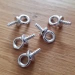 Fecho de cordão de PVC oco de 3 mm com parafuso