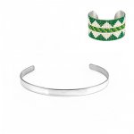 Pulseira de punho de 5 mm em aço inoxidável N°01