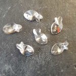 Pendente em vidro facetado peixe N°01-01