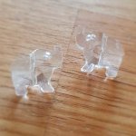 Pendente em vidro facetado elefante N°01-01