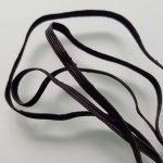 Máscara plana elástica 5 mm preta n°03 x 25 metros