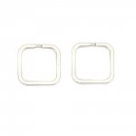 Porta-chaves de forma quadrada Aço inoxidável 30 x 30 mm