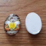 Cabochão oval 13 x 18 mm Borboleta N°04
