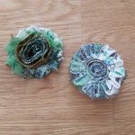 Flor de tecido desfiado n.º 21