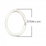 Porta-chaves oval Aço inoxidável 37 x 29 mm