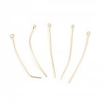 10 Pregos de 50 mm com olhal banhado a ouro de 18K