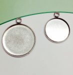 Suporte para cabochão redondo 12 mm Aço inoxidável N°05 Anel fechado