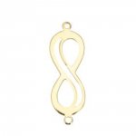 Conector do símbolo 'Infinity' em cobre banhado a ouro de 18k