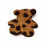 Urso felpudo verde 24x29mm x 1