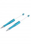 Caneta decorativa com conta azul Azure para personalização x 1 peça
